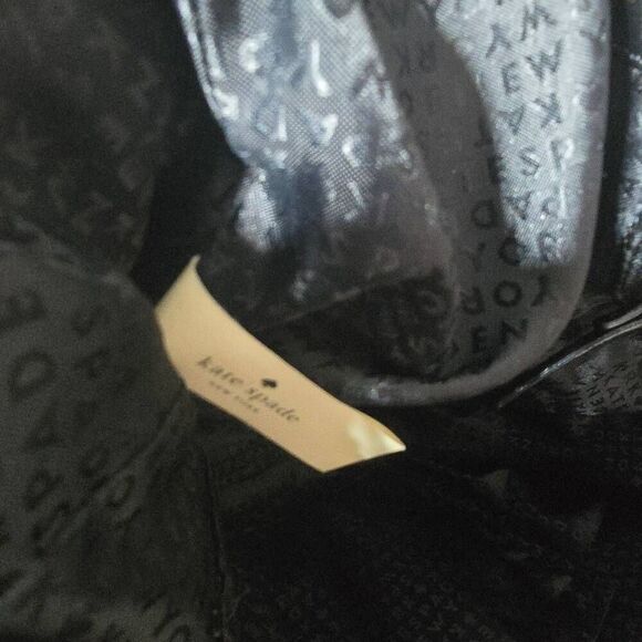 Kate Spade Nylon Zip Top Tote Bag FLAW Black - Picture 7 of 8